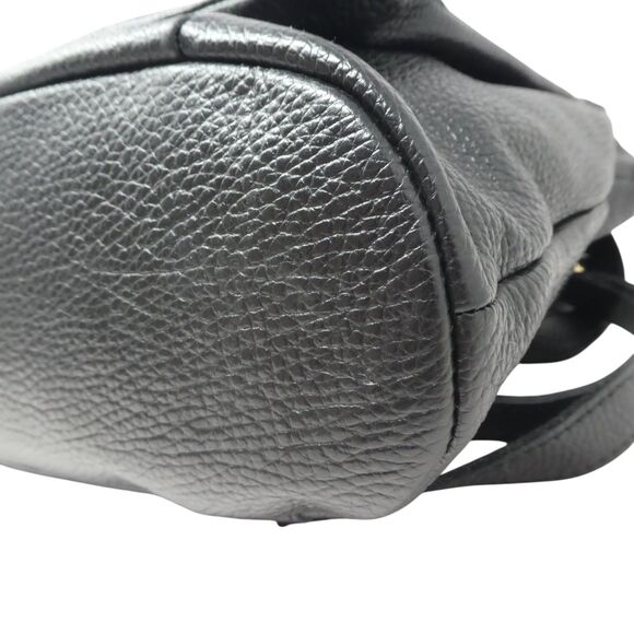 L. Credi Black Pebbled Leather Convertible Crossbody Backpack Purse Shoulder Bag main image 6